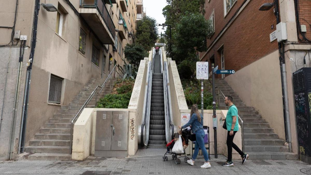 Escaleras mecánicas de la Baixada de la Glòria de Barcelona