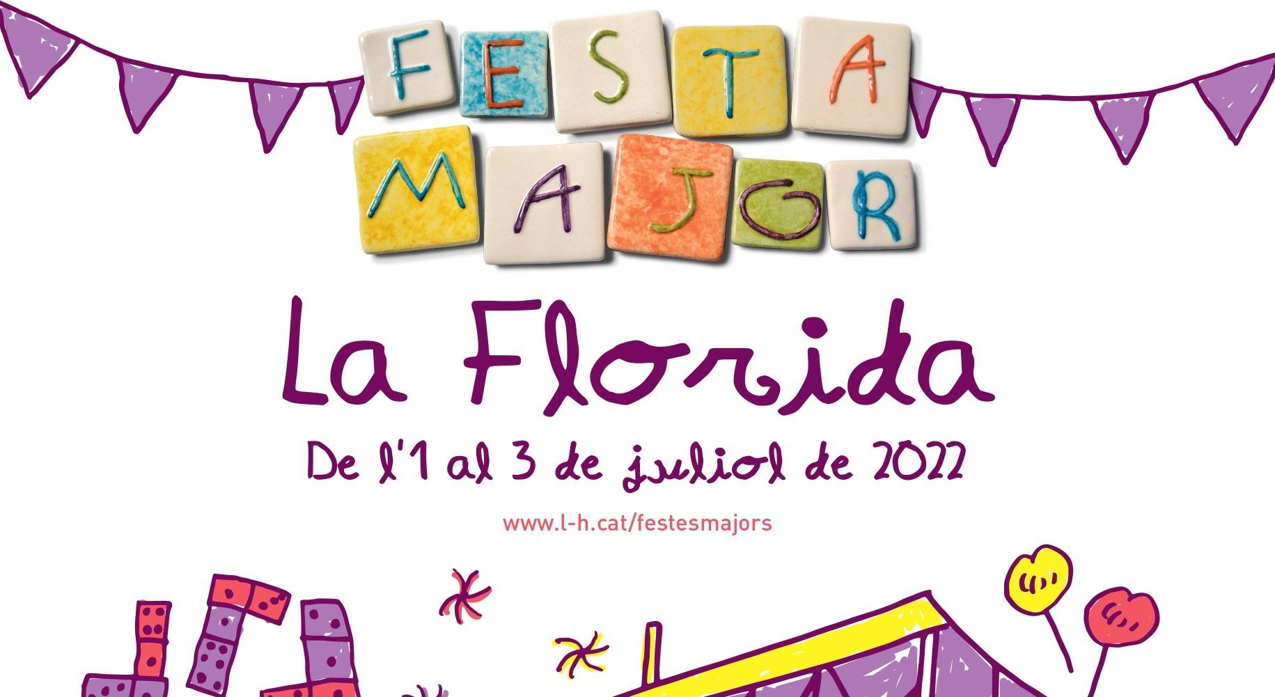 Cartel de la Fiesta Mayor del barrio de La Florida de L'Hospitalet de Llobregat.