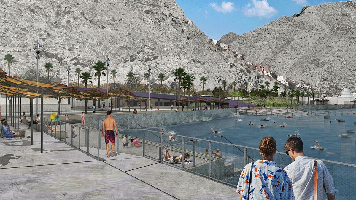 Infografía del proyecto de la Zona Charcos de la playa de Valleseco, en Santa Cruz de Tenerife. | | E.D.