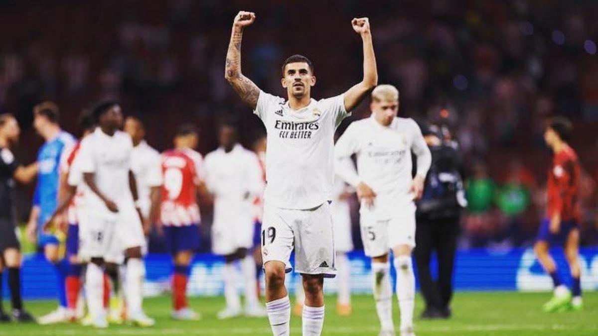 Dani Ceballos celebra la victoria contra el Atlético de Madrid