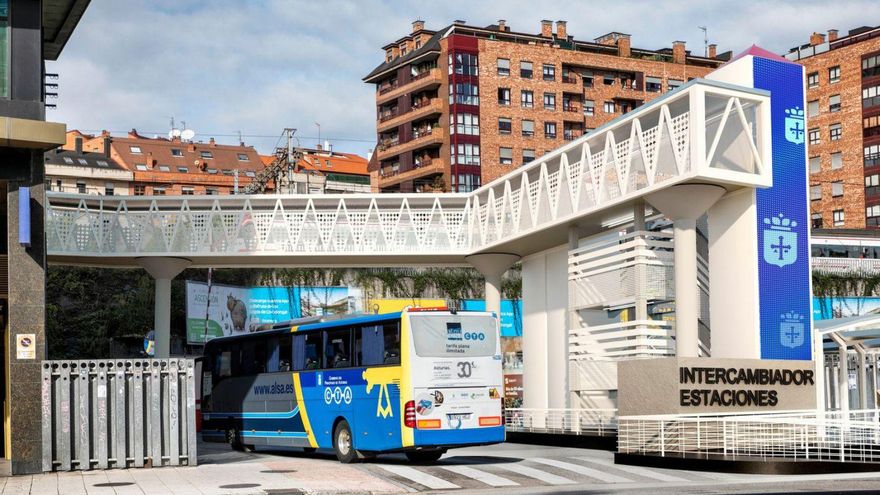Infografía con la nueva pasarela que unirá estaciones.  | PRINCIPADO DE ASTURIAS