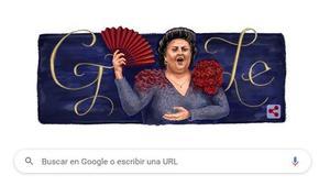 Google dedica su Doodle a Montserrat Caballé.