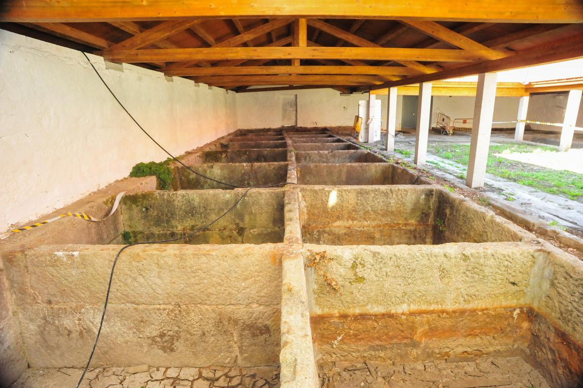 Pozos de salazón situados en la antigua casa de Goday.