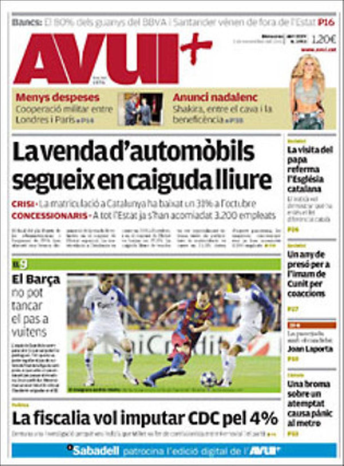 A dins ’Avui’ també destaca que els peatges de l’autopista C-32 seran una mica més barats per als veïns del Maresme.