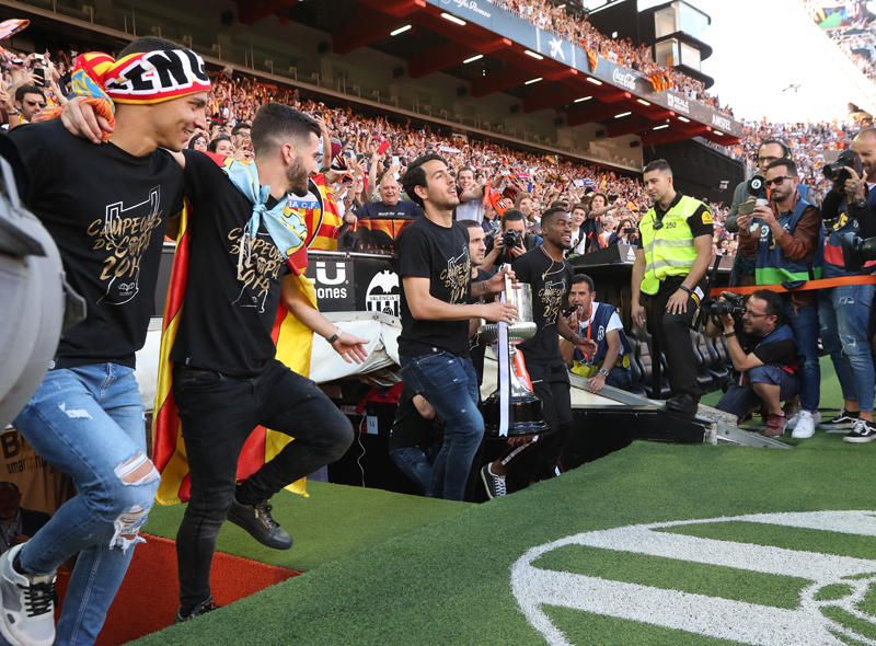 Celebración del Valencia CF campeón de Copa