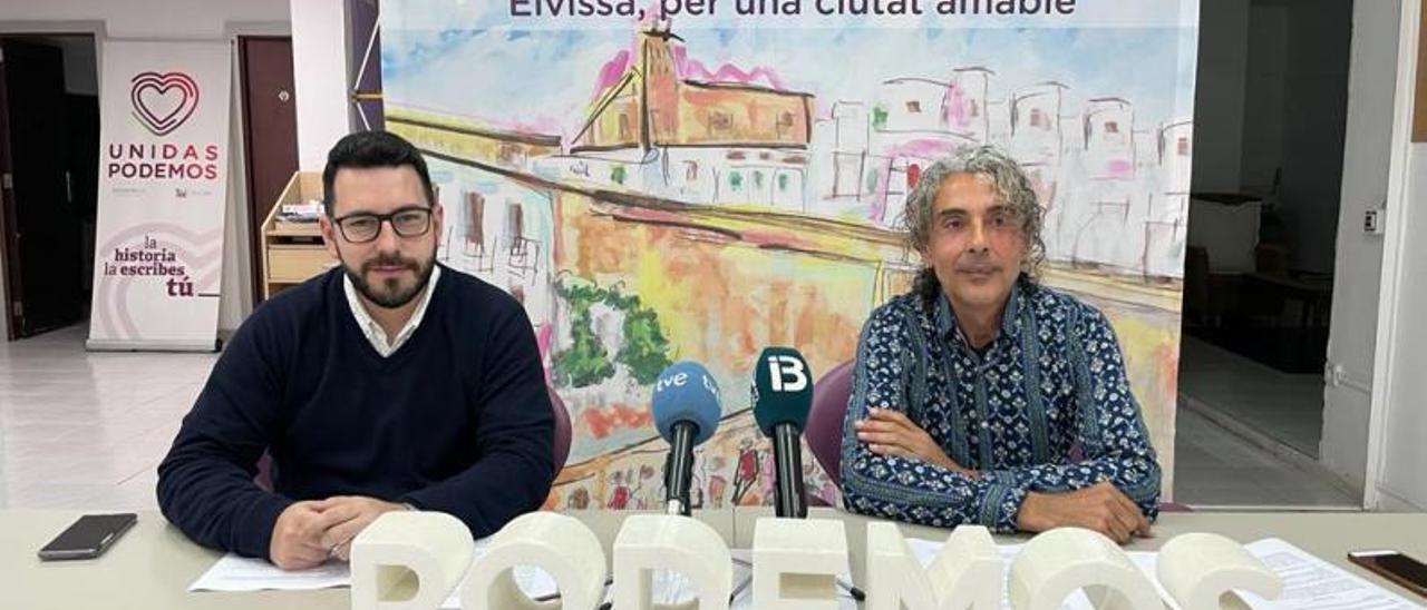 Antonio Saucedo y Gian di Terlizzi, ayer, en rueda de prensa