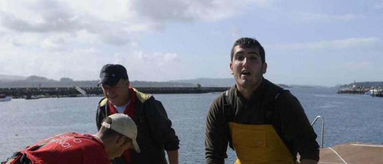 Descarga de pescado en el puerto de Cambados. // Noé Parga