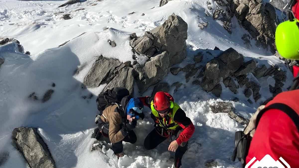 Un momento del rescate