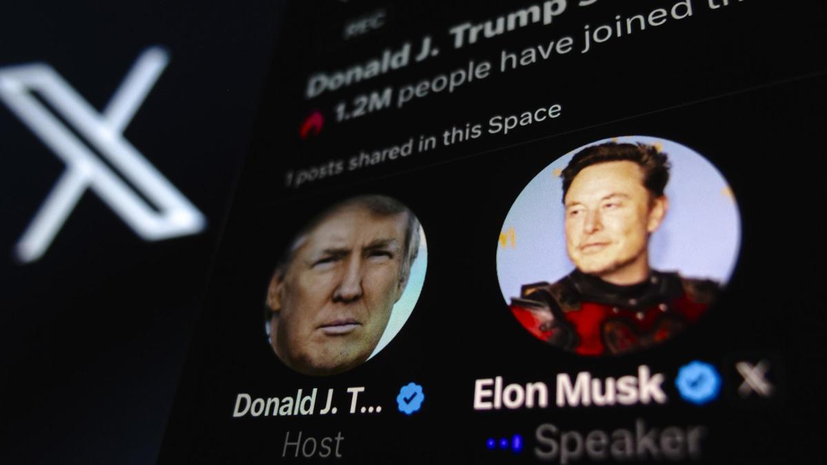 Conversación en X entre el expresidente Donald Trump y el magnate tecnológico Elon Musk.