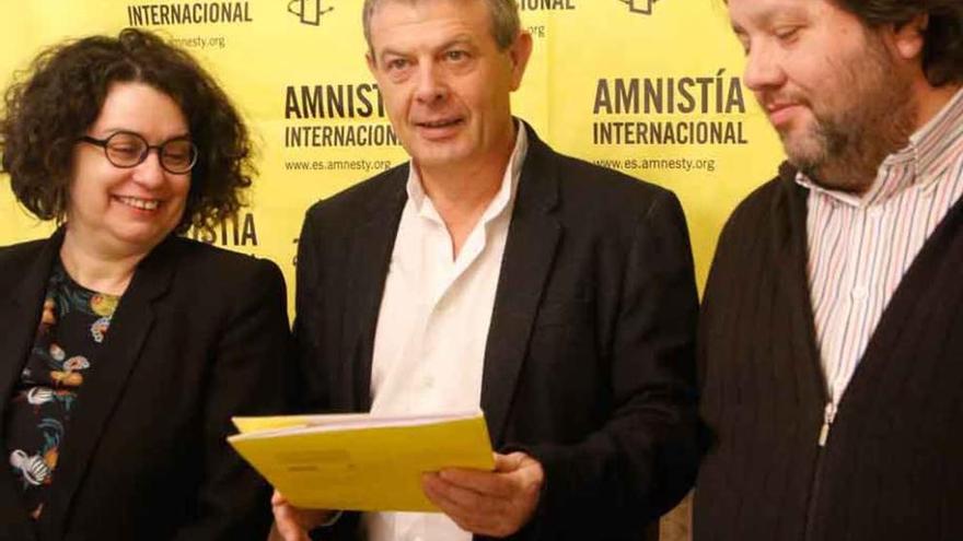 Responsables de Amnistía en la región y en Zamora.