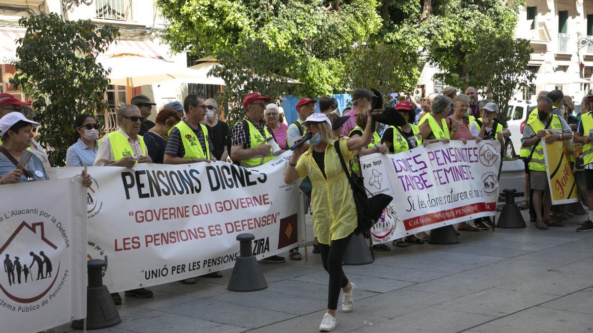 Concentració a València per unes pensions dignes en una imatge d&#039;arxiu