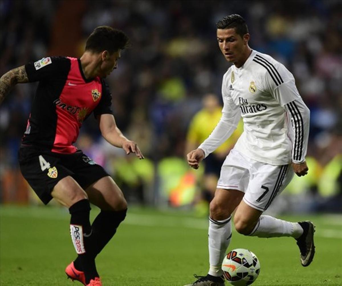 Cristiano Ronaldo, en l’últim partit del Madrid contra l’Almeria.