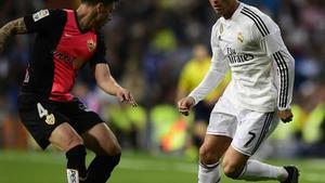 Cristiano Ronaldo, en el último partido del Madrid frente al Almería. 