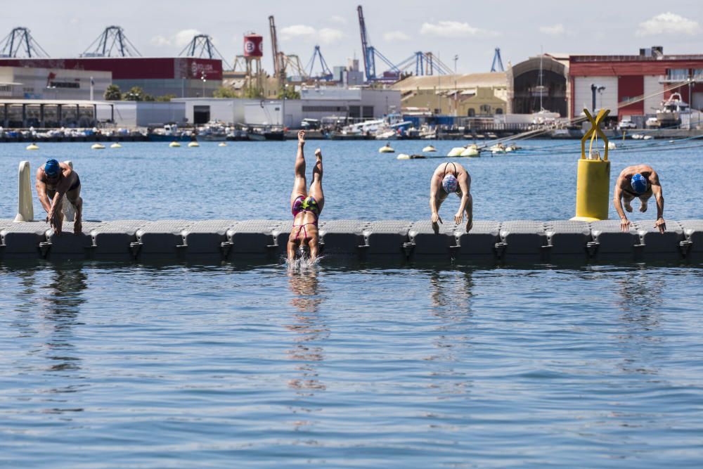 Nueva zona de baño en la Marina de València