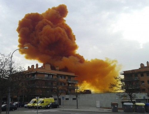 Nube tóxica en Igualada, Barcelona