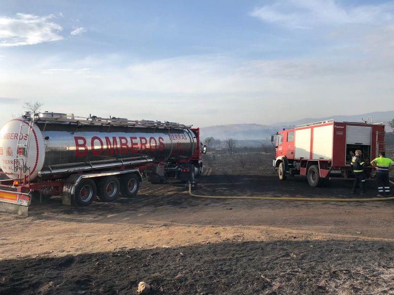 Imágenes del incendio forestal de Grisuela.