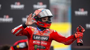 Marc Márquez celebró, en Hungría, su victoria nº 10 en domingo.