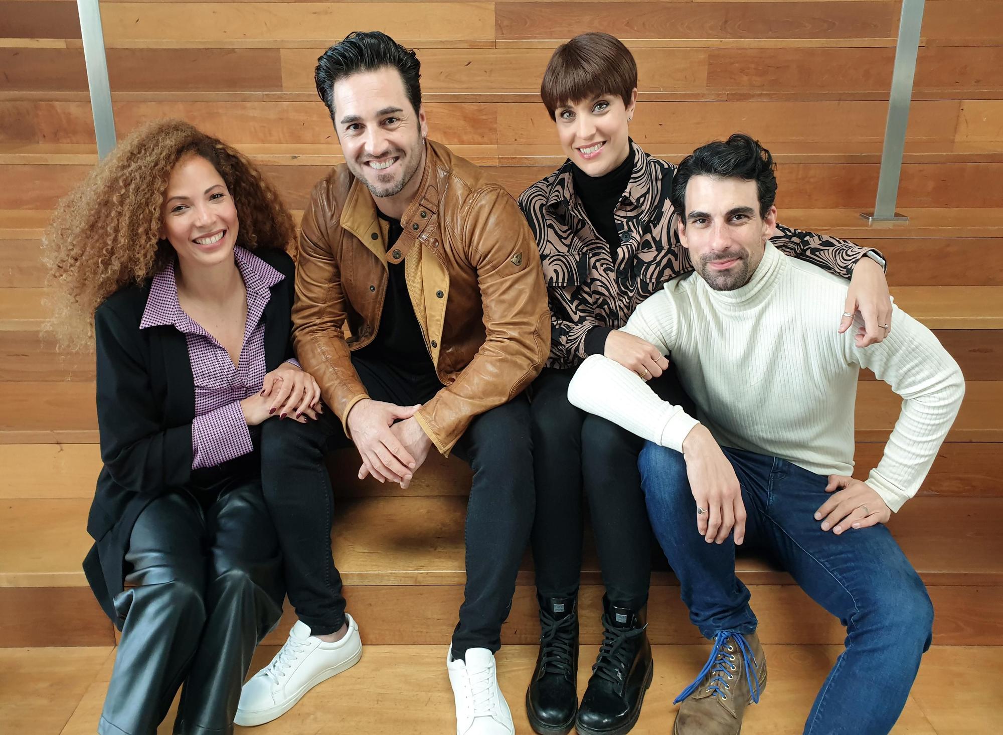 David Bustamante, Cristina Llorente, Ela Ruiz y Christian Sánchez, en Vigo