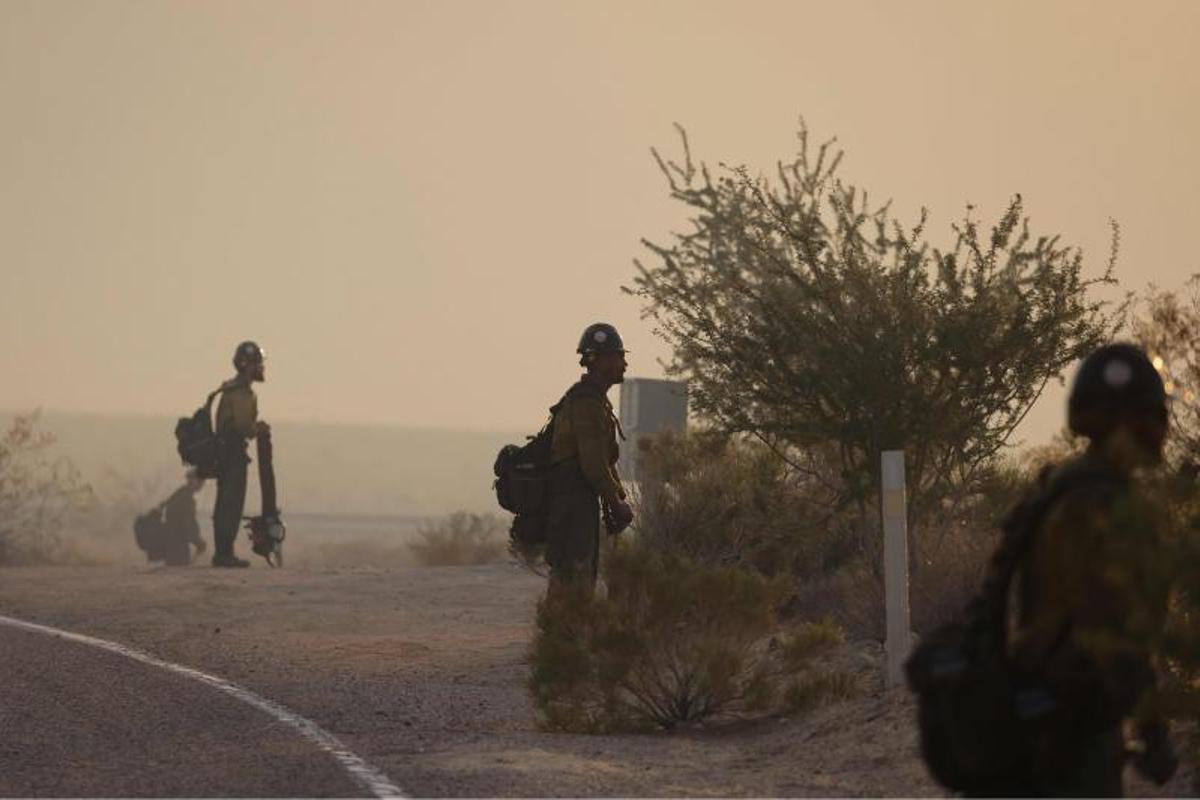 Arde la Reserva Nacional de Mojave entre California a Nevada