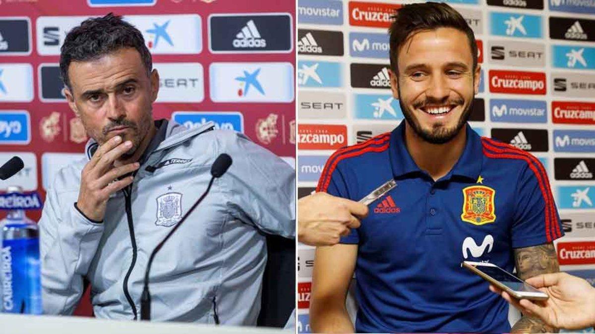 Luis Enrique y Saúl comparecen ante la prensa en Las Palmas