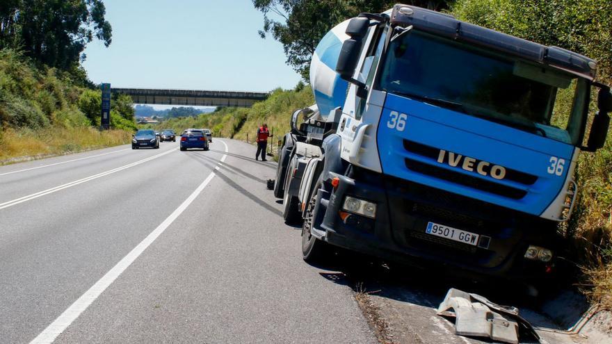 Susto en la vía rápida de Cambados a Vilagarcía