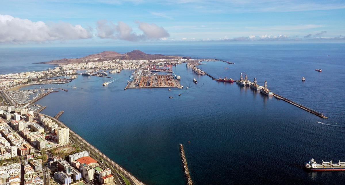 Vistas del Puerto de Las Palmas.