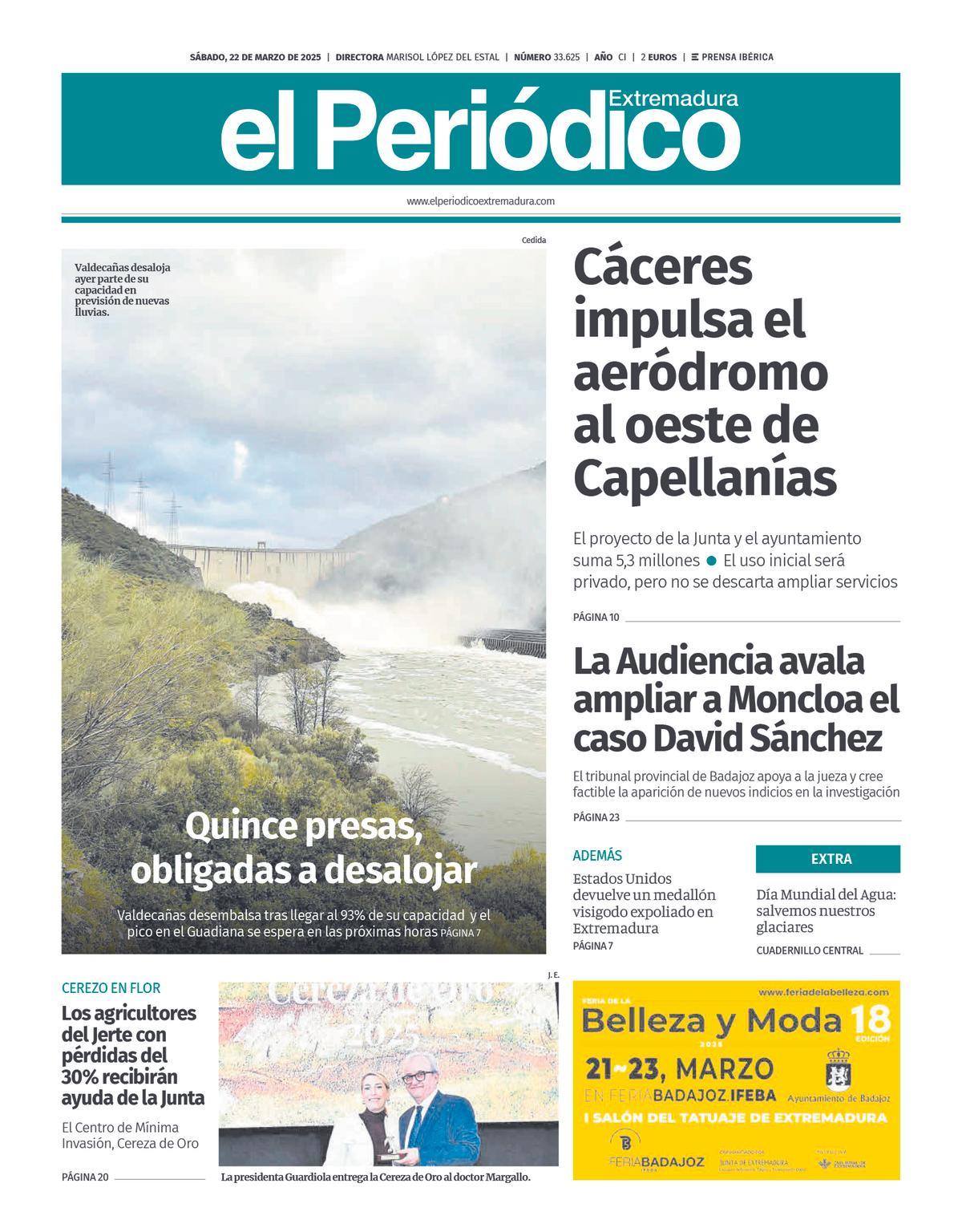 Consulta la portada correspondiente al día 22 de marzo de 2025