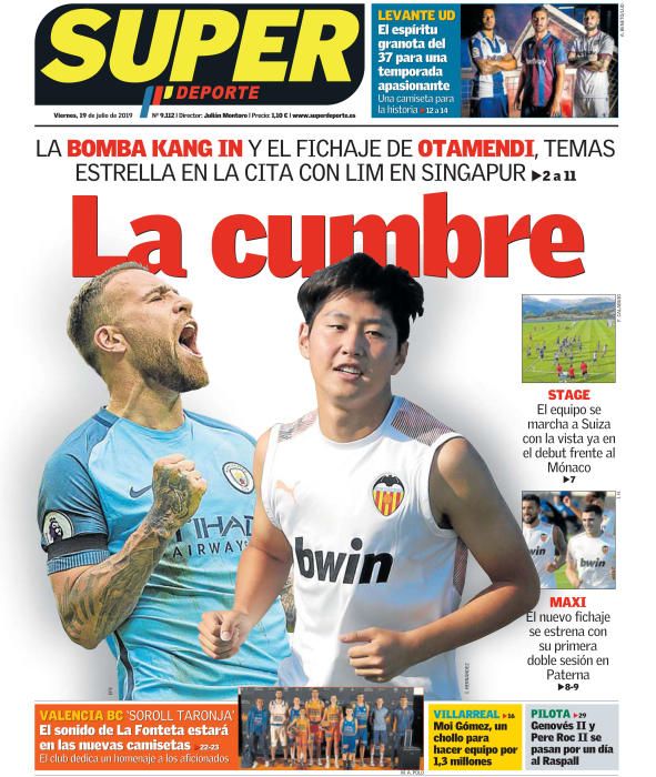 Portada SUPERDEPORTE viernes 19 de julio de 2019