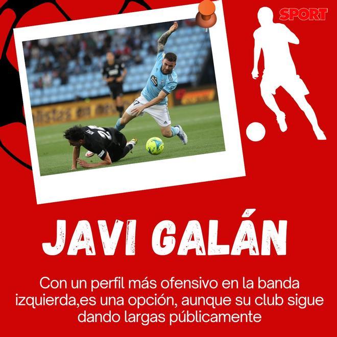 Javi Galán, del Celta, sería el perfil para la banda izquierda, pero te tendría que pagar traspaso