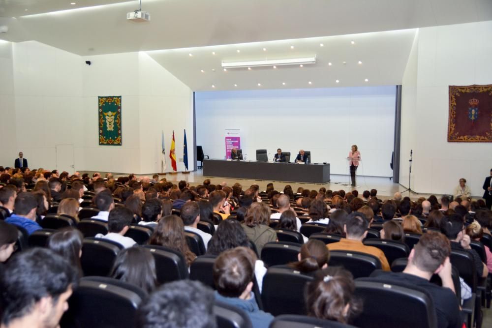 Nadia Calviño, en la Universidade da Coruña