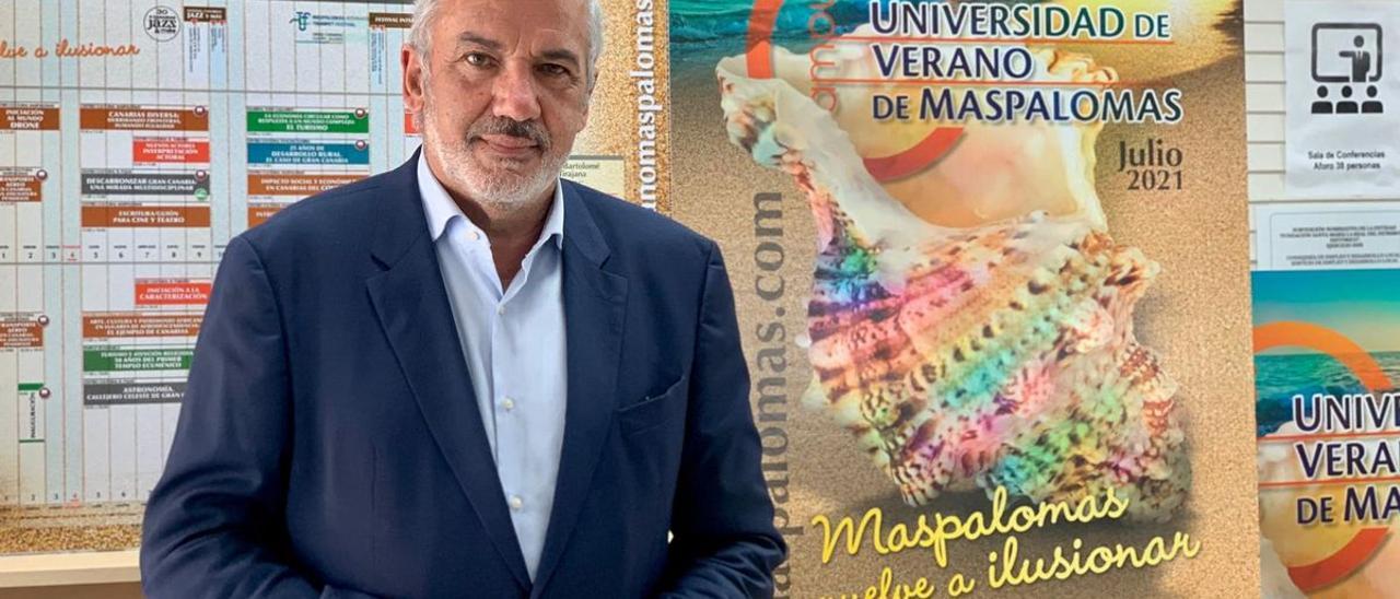 Lluís Serra, en la Universidad de Maspalomas.