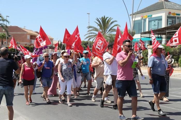 Protesta del sector de la hostelería en La Manga