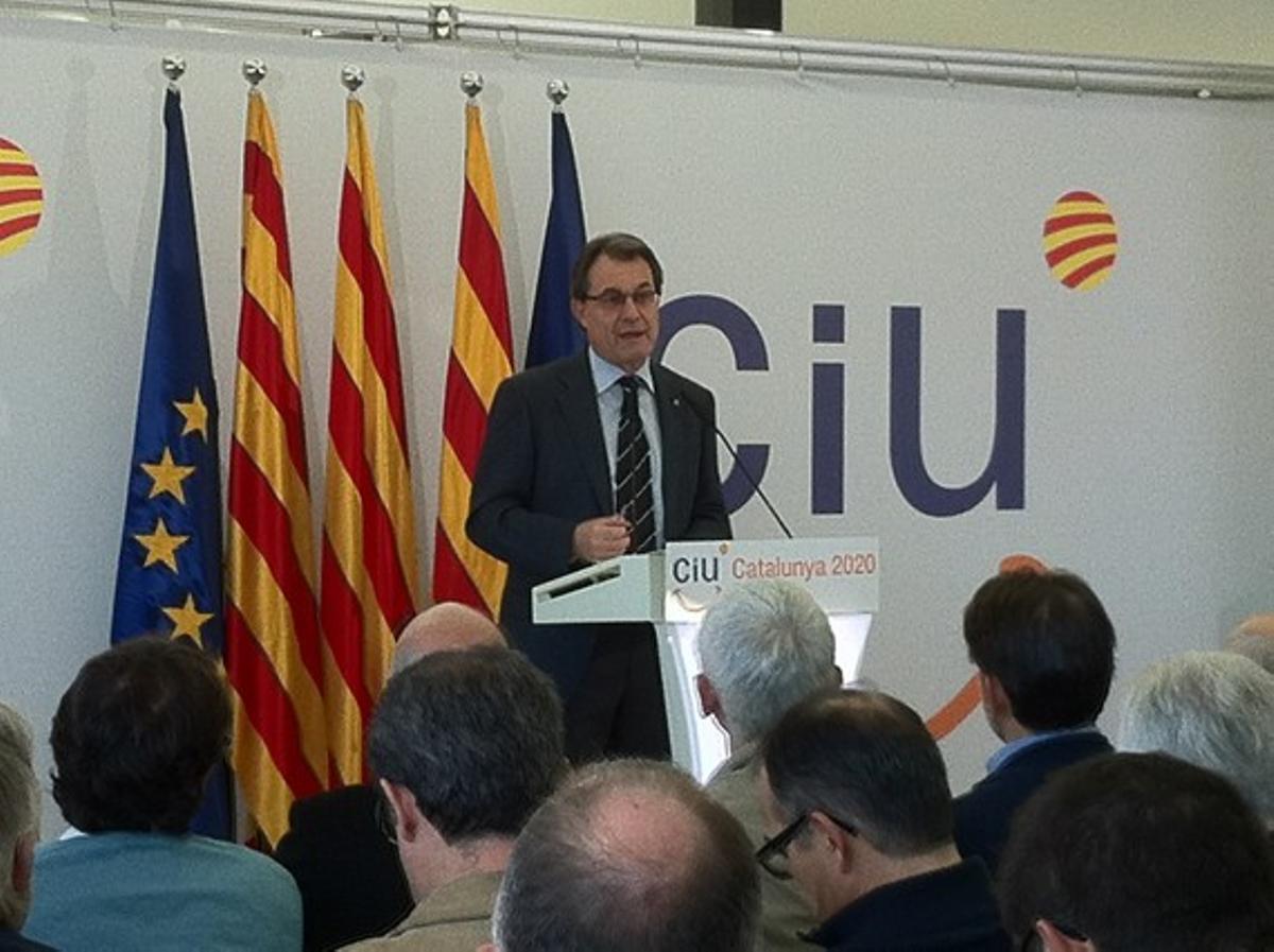 Artur Mas, en la presentació del programa electoral de CiU. Artur Mas, en la presentació del programa electoral de CiU.
