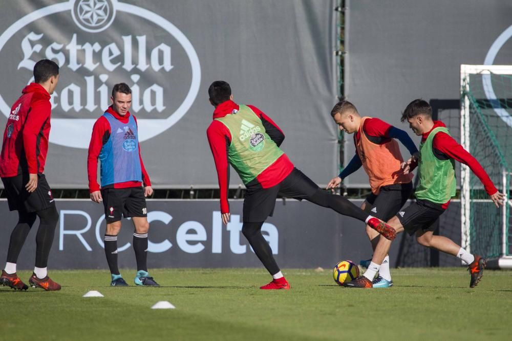 Entrenamiento del Celta a puerta cerrada