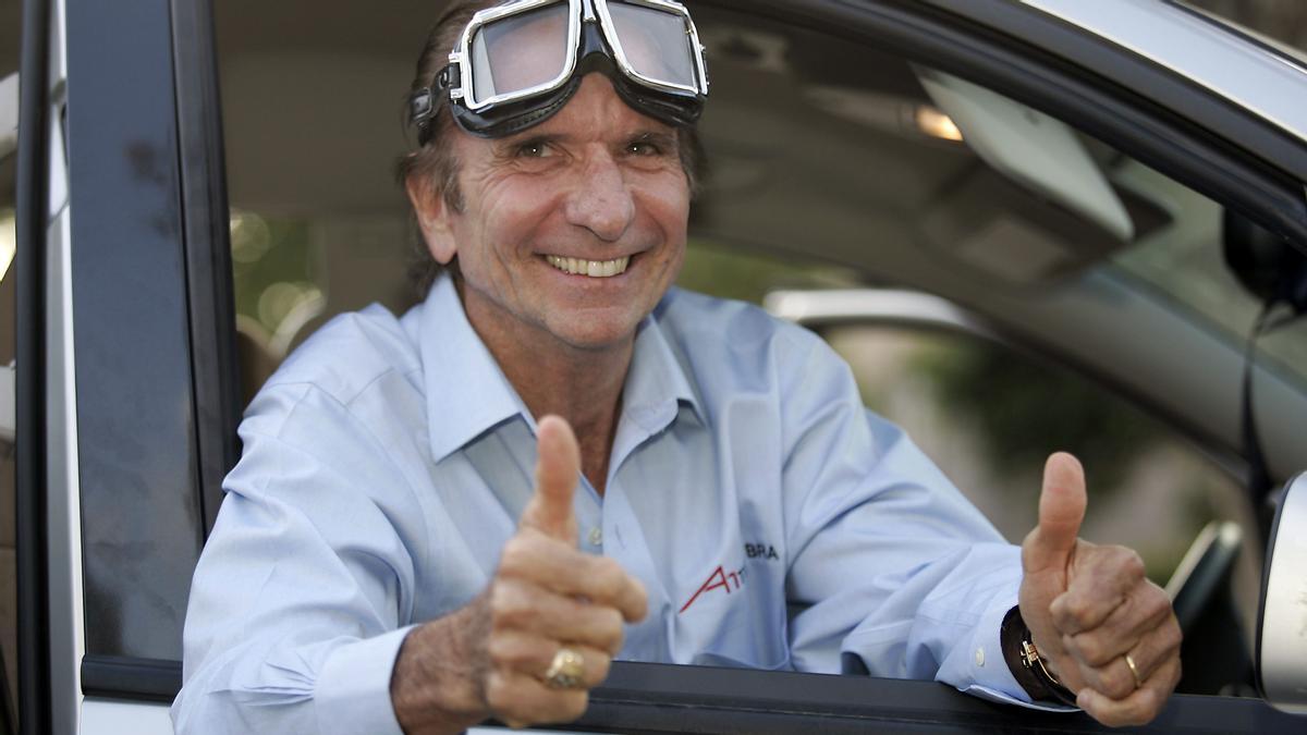 Emerson Fittipaldi, en una visita a Barcelona en 2007