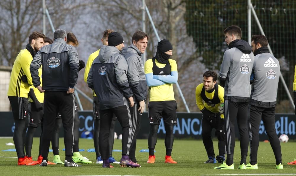 El equipo de Berizzo aprovechó el partido suspendido ante el Madrid para realizar una sesión de entrenamiento el domingo.