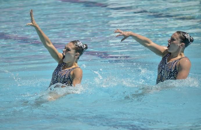 LAS PALMAS DE GRAN CANARIA A 28/05/2017. Natación sincronizada / Final de dúo libre y de dúo mixto de la competición internacional en la piscina  Metropole. FOTO: J.PÉREZ CURBELO