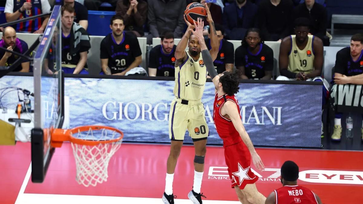 Kevin Punter no tuvo su mejor noche en ataque ante Olimpia Milano