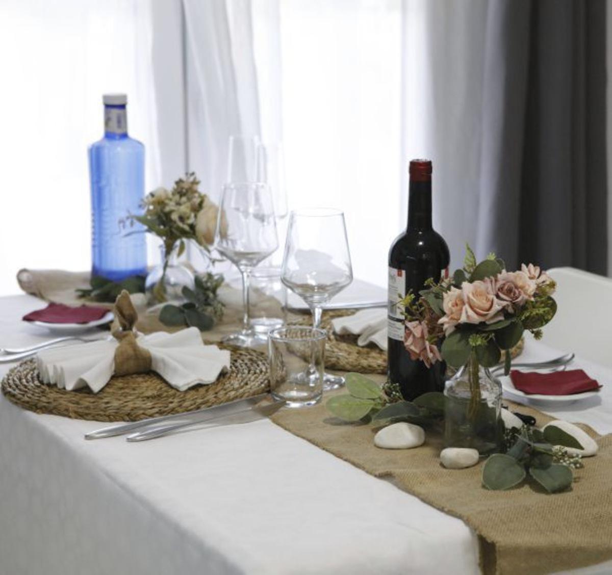 La mesa de prueba preparada por el chef para MZ.