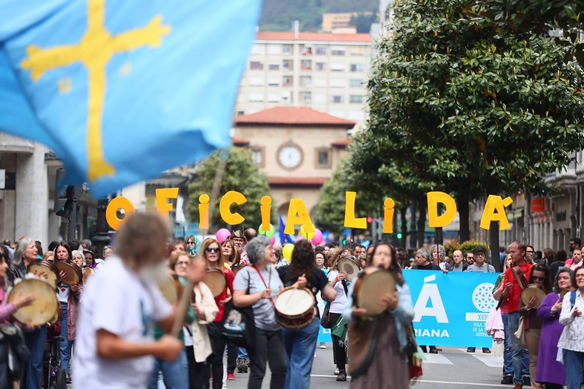 Manifestación por la oficialidad del asturiano Manifestación por la oficialidad del asturiano