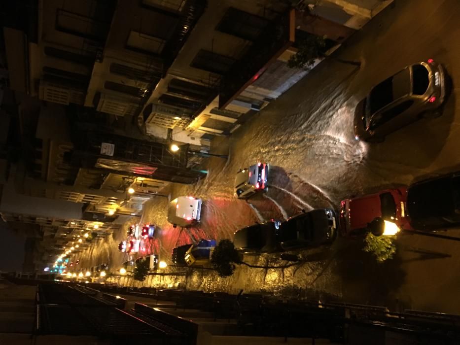 Fuerte tormenta en Málaga