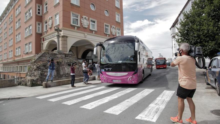 Hotel de A Coruña donde ha estado confinada la expedición del Fuenlabrada.