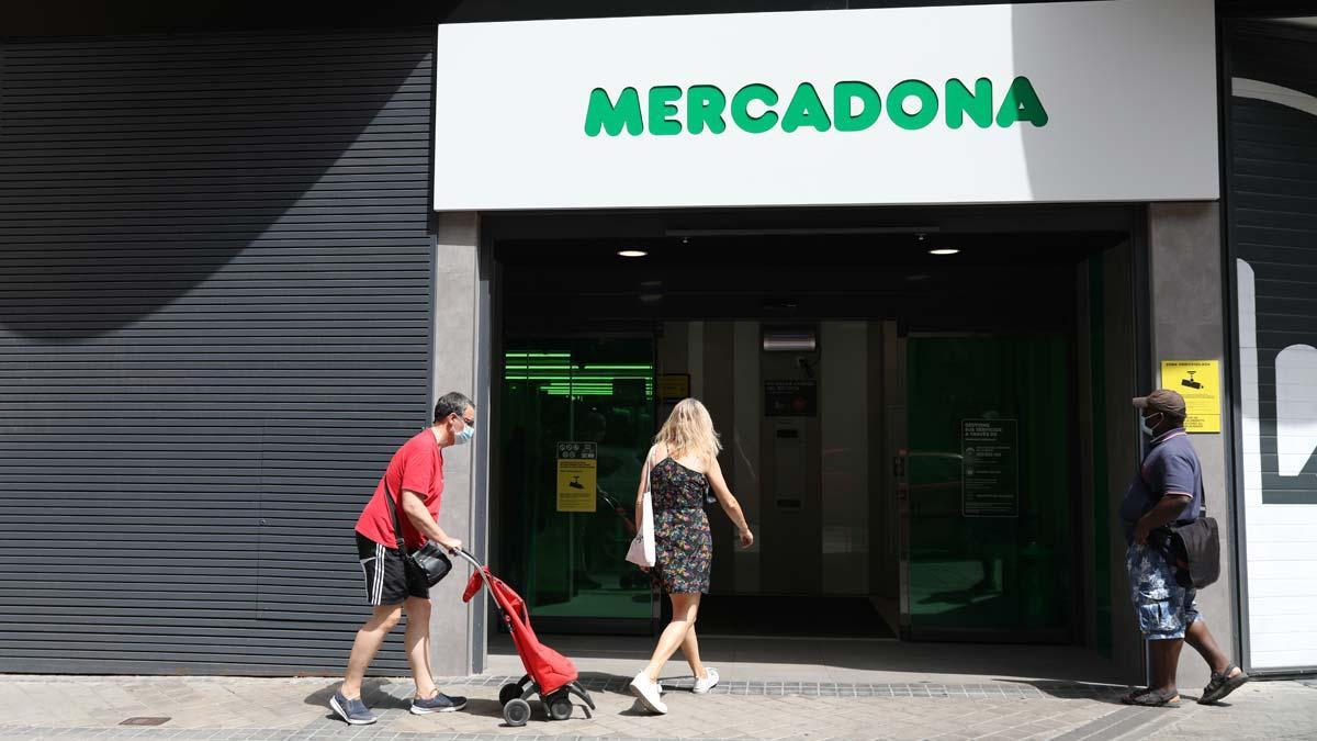 Entrada de un supermercado Mercadona en Madrid