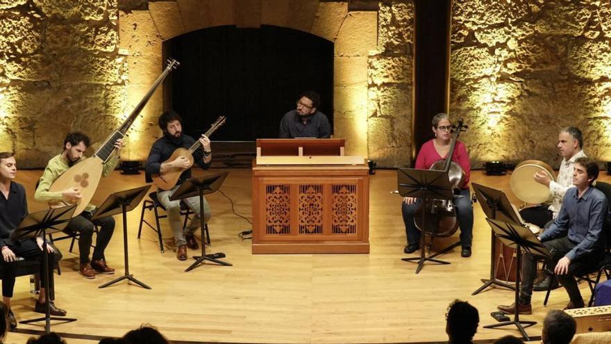 Los componentes de "Forma Antiqva" en el Auditorio, en un recital del verano.