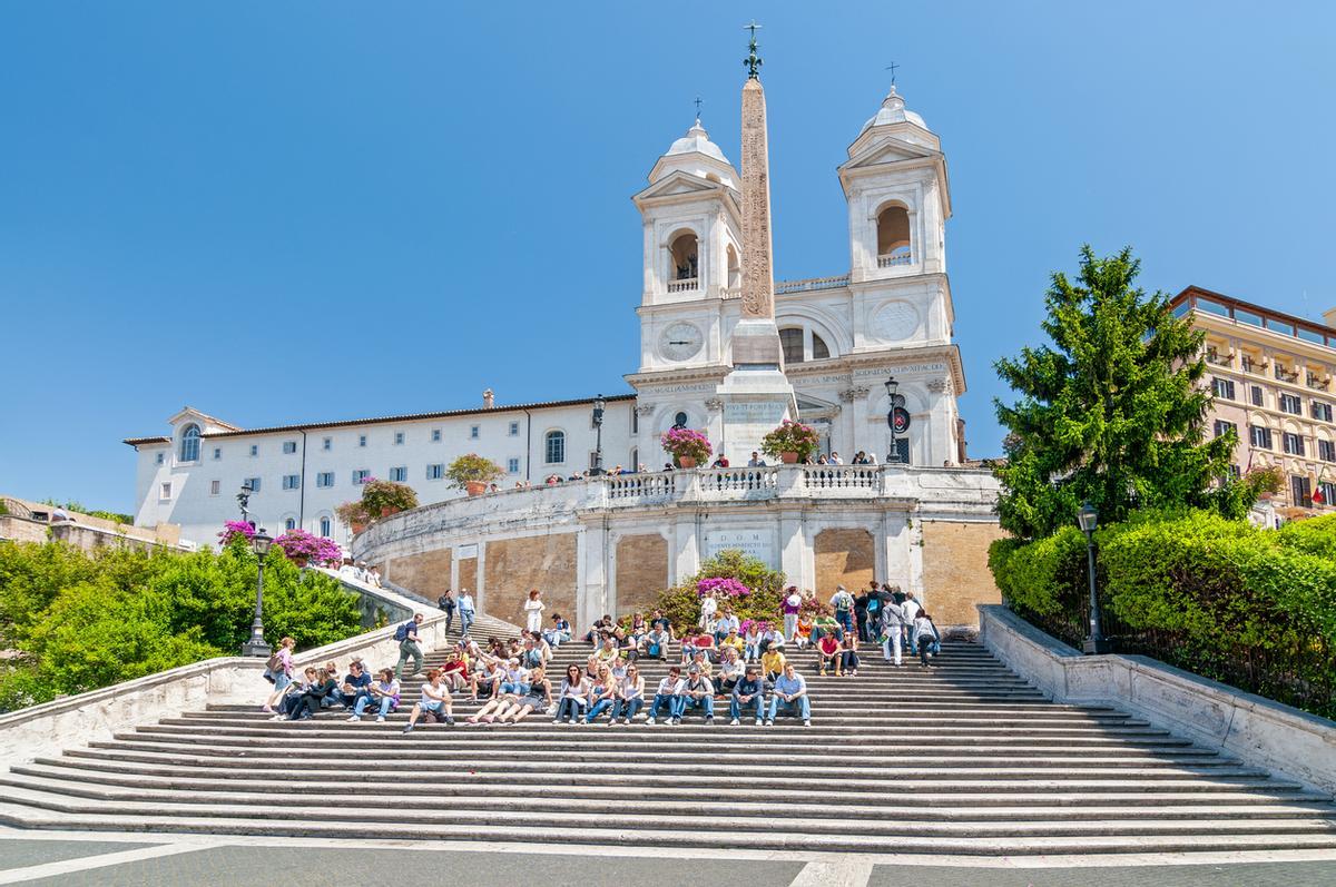 Conocida en italiano como Scalinata di Trinità dei Monti