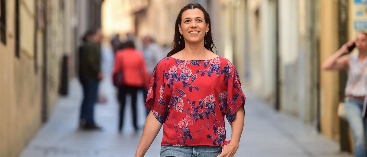 Mavi Mata, candidata de Unidas Podemos a la alcaldía de Plasencia.