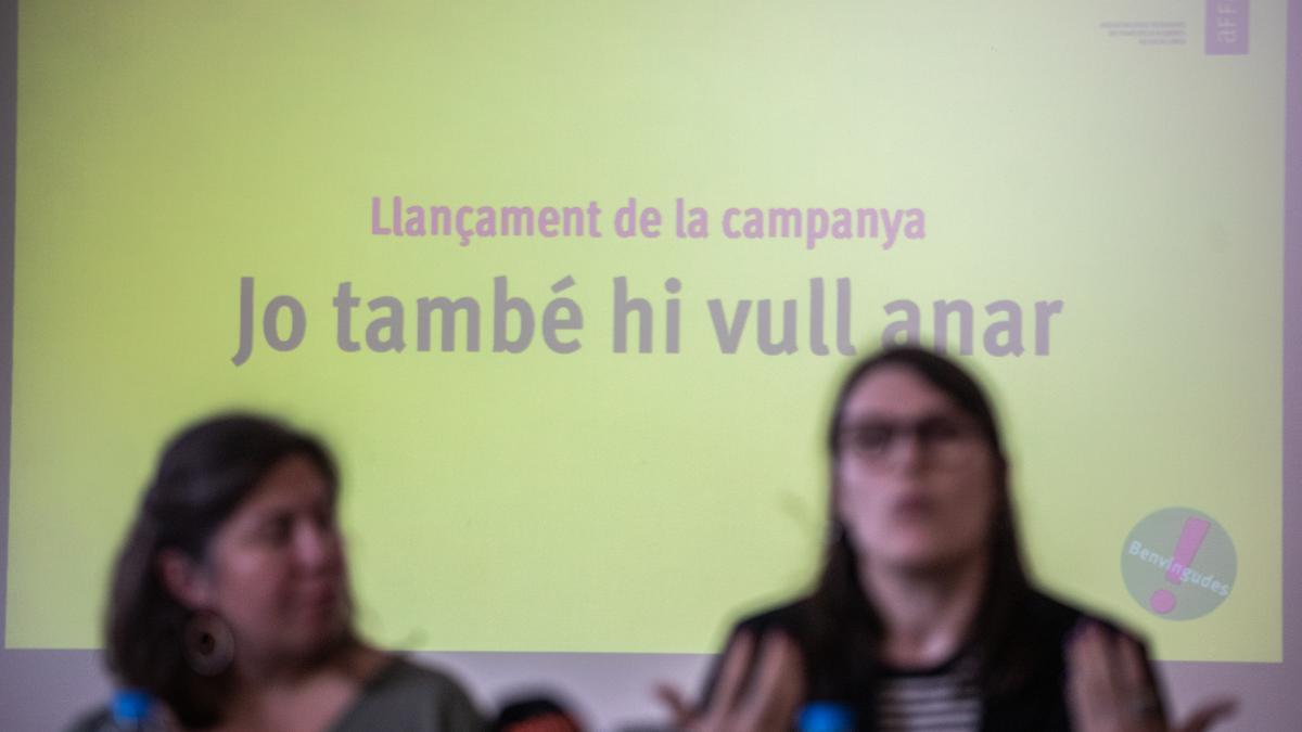 Presentación de la campaña 'Jo també hi vull anar' de la aFFac.