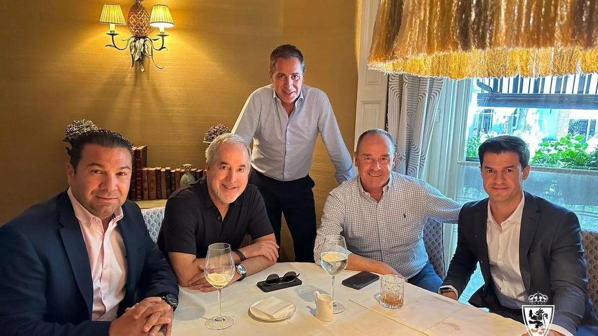 Cordero, Mas, Aguilar, Víctor y Fernando López, en la reunión en Madrid.