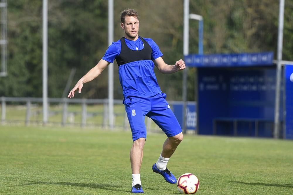 Entrenamiento del Oviedo en El Requexón