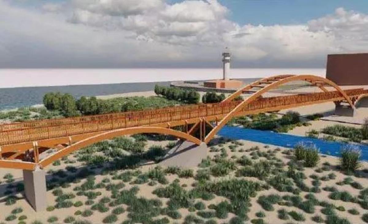 Así será el puente de madera de Torrox.